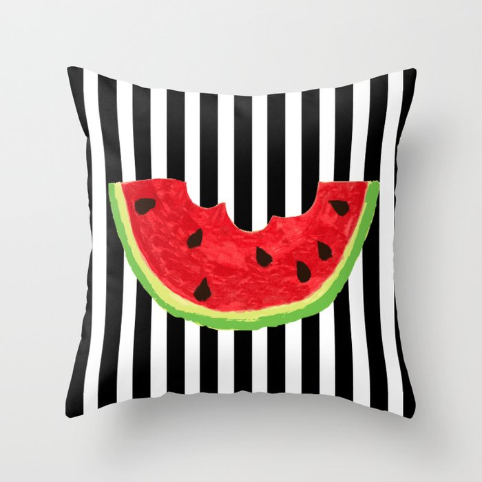 Cool Watermelon Throw Pillow