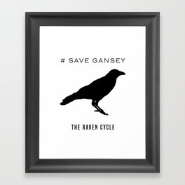 #SAVE GANSEY Framed Art Print