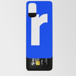 letter R (White & Blue) Android Card Case