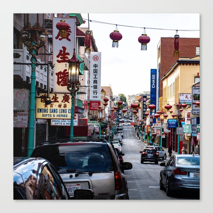 China Photography - Dense Chinese Street In The Morning Canvas Print