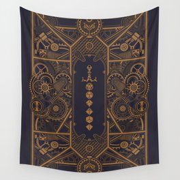 Steampunk Polyhedral Dice Sword Tabletop RPG Gaming Wall Tapestry