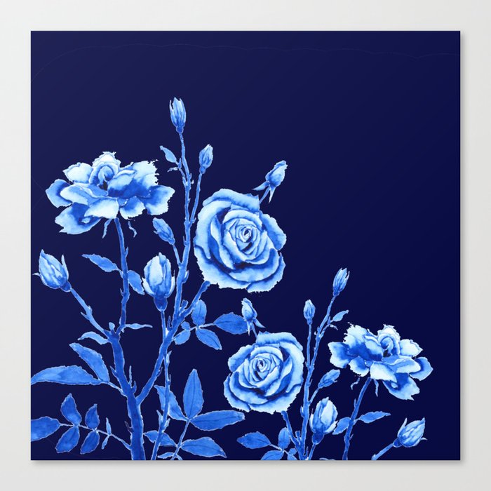 blue rose Canvas Print