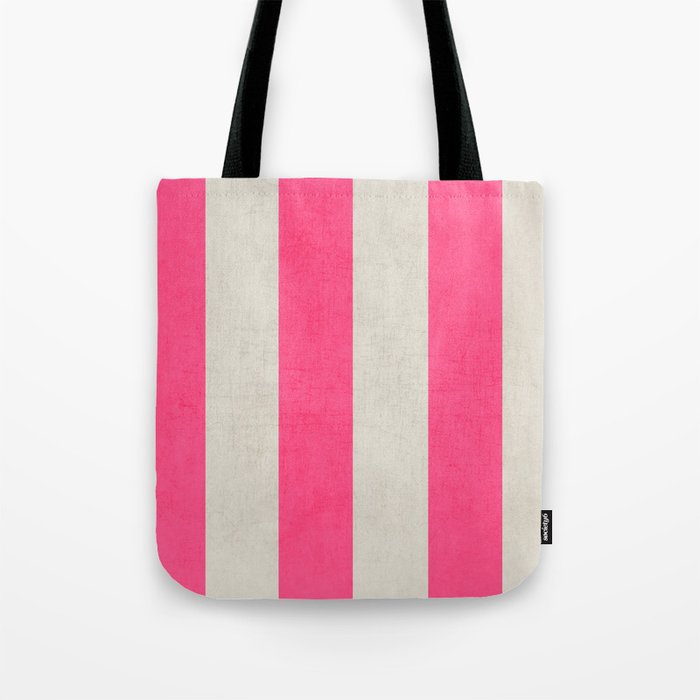vintage hot pink stripes Tote Bag