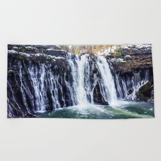 Burney Falls Beach Towel