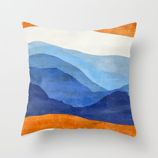 Mountains in the Morning Throw Pillow