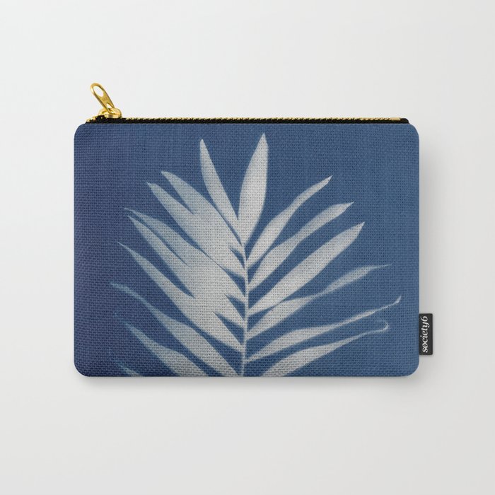 Jackie Partridge Art - Palm Leaf- Cyanotype Carry-All Pouch