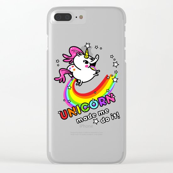 Unicorn made me do it! Clear iPhone Case