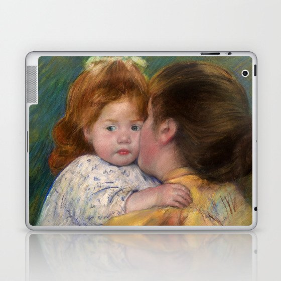 Mother and Child, Maternal Kiss, 1897 by Mary Stevenson Cassatt Laptop & iPad Skin