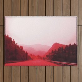 red mountain road Outdoor Rug