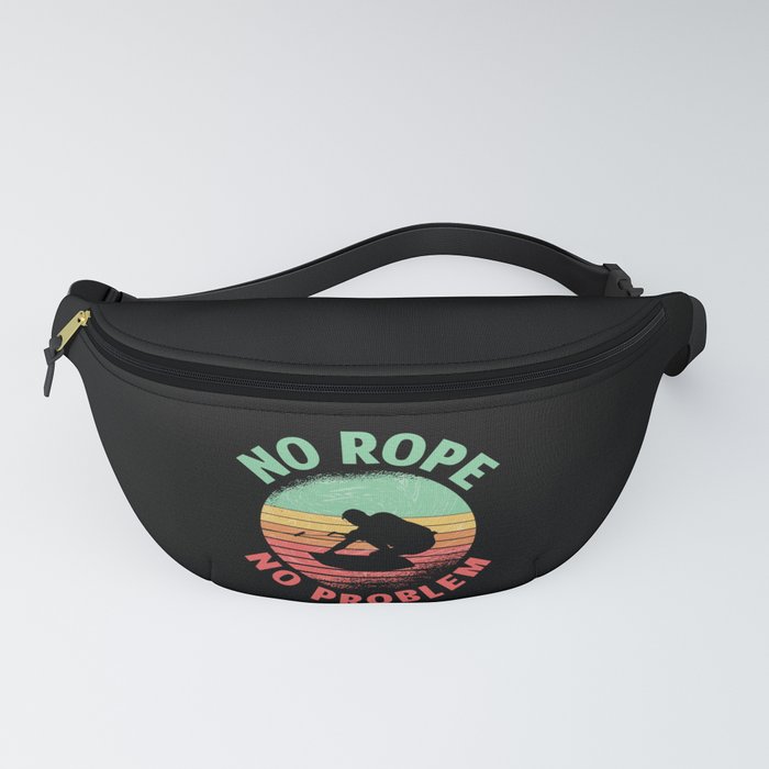 Wakeboard No Rope No Problem Retro Wakeboarder Fanny Pack