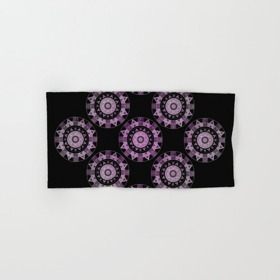 Ethnic mandalas in purple Hand & Bath Towel