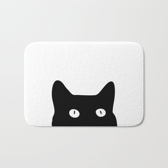 Black Cat Bath Mat