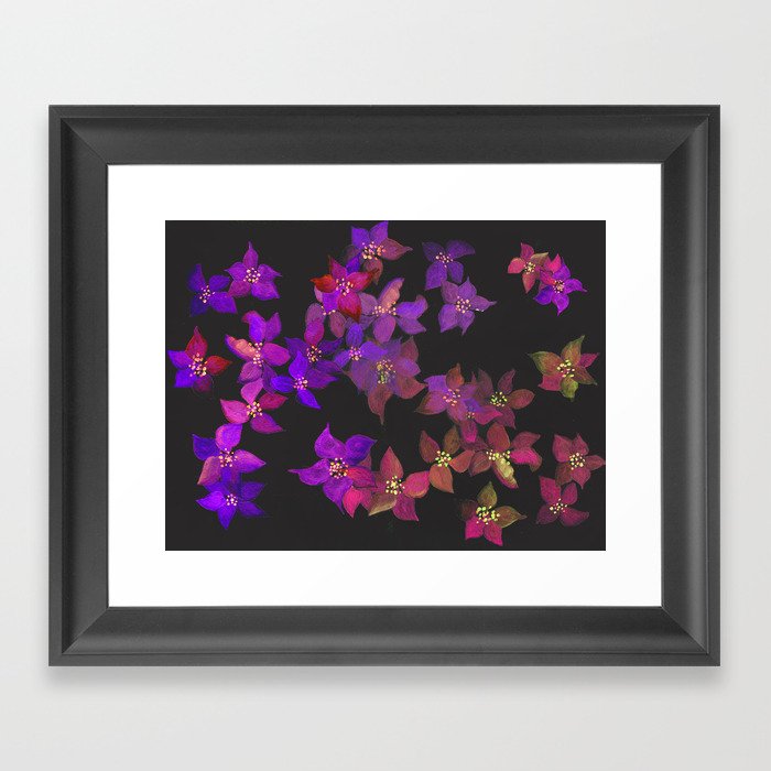 purple flowers Framed Art Print