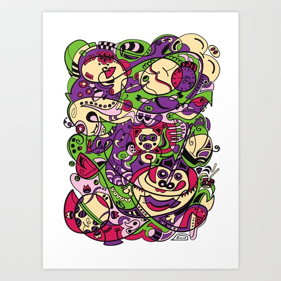 Pig - 12 Animal Signs Art Print