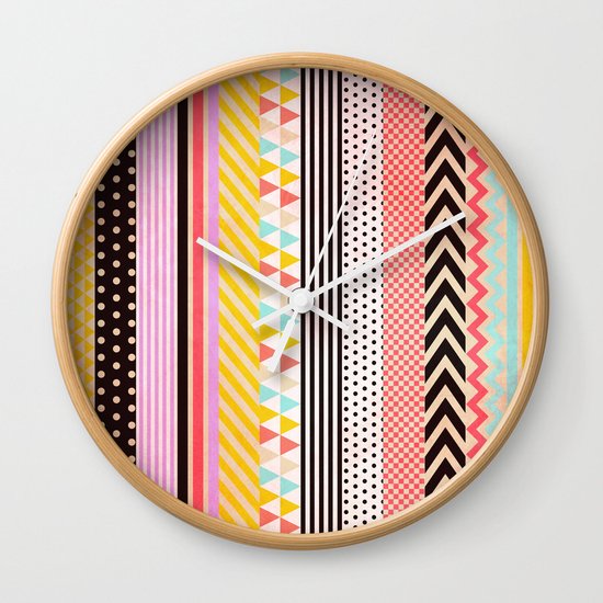 Washi Tape Wall Clock