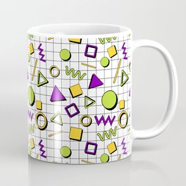 Purple split complementary memphis pattern Coffee Mug