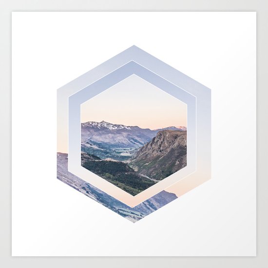 Abstract Mountains Art Print