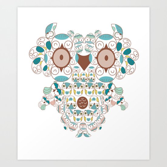 Count them owl Art Print