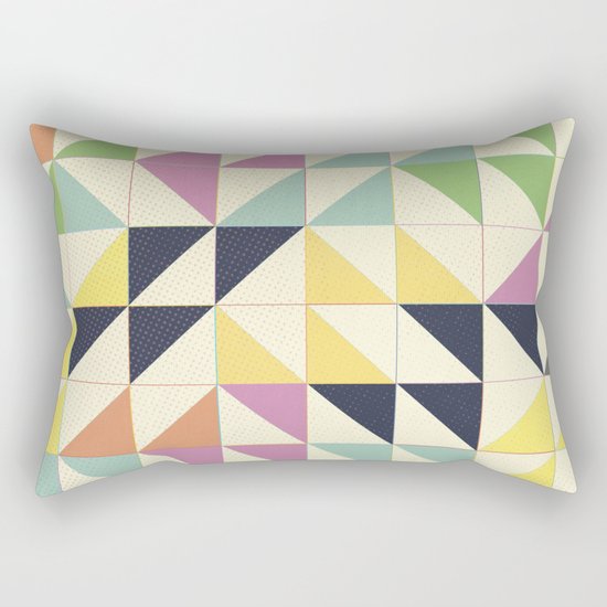 Triangles and Squares III Rectangular Pillow