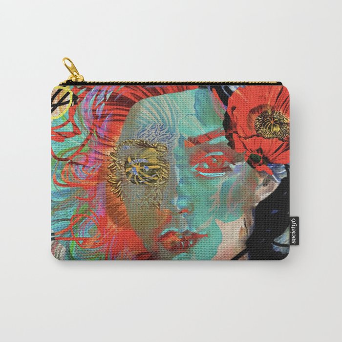 poppy with yellow bright art Carry-All Pouch