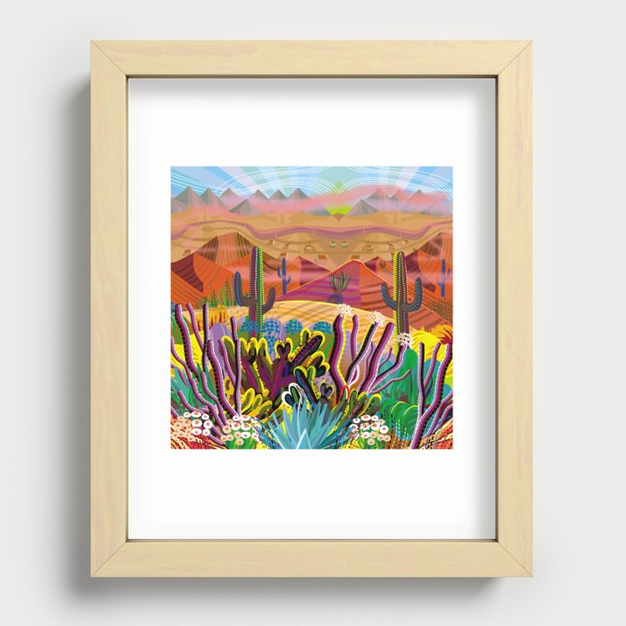 Reaching the Mountain Top Recessed Framed Print