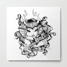 Sea Witch Metal Print | Seamonster, Creepycute, Swampcreature, Monster, Drawing, Ocean, Witch, Mermaiden, Halloween, Mermaid 