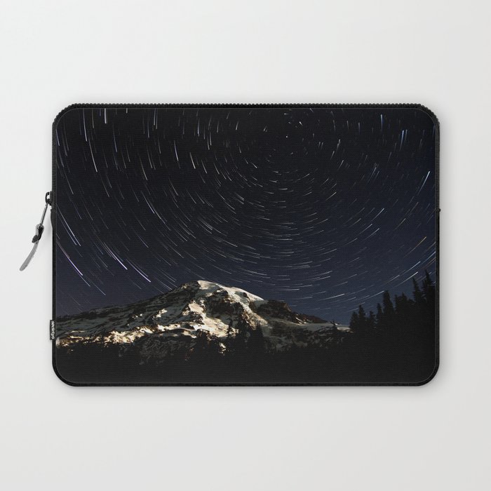 Mount Rainier Star Trails  Laptop Sleeve