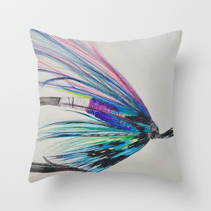 Spring Fly Throw Pillow