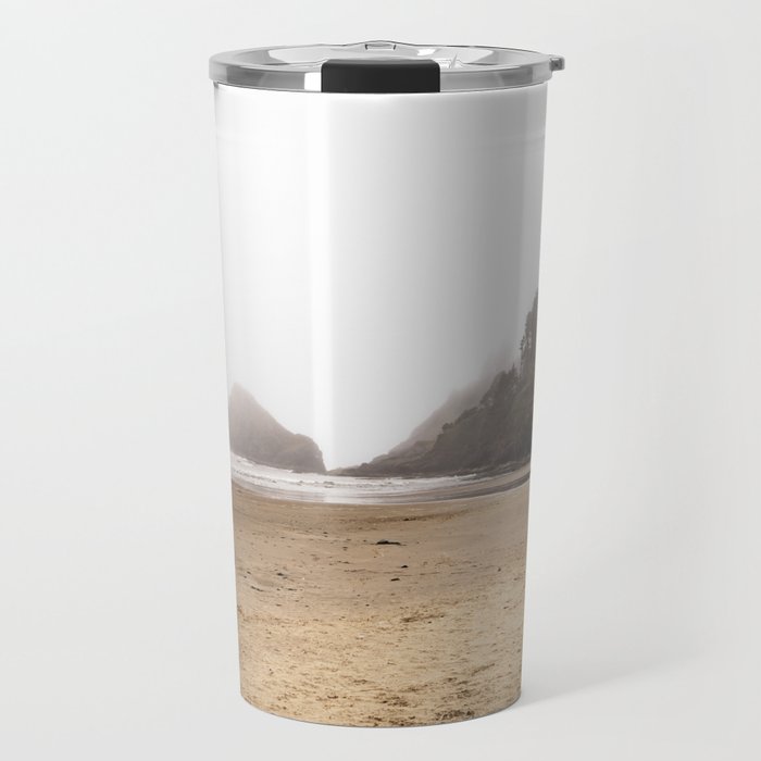 Foggy Beach Oregon Coast Landscape Photography Travel Mug