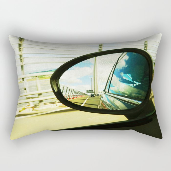 Rear-view mirror | Road Trip Rectangular Pillow