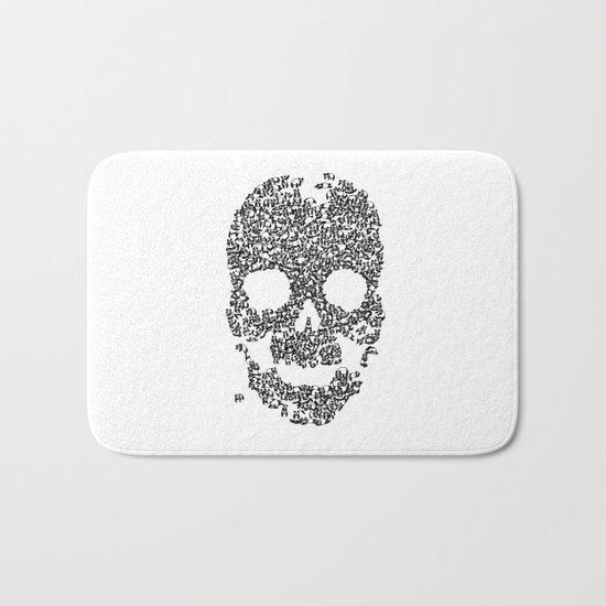 Panda is cool/skull Bath Mat
