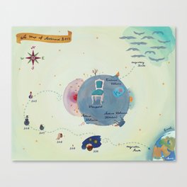 Little Prince Asteroid B612 map Canvas Print