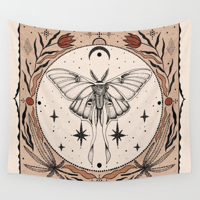 Luna moth tapestry on sale