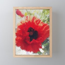 Poppy aliveness pixel art Framed Mini Art Print