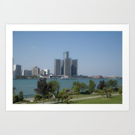 Detroit From Windsor Art Print