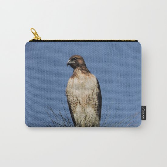 Red-Tailed Hawk on Watch at Foothill and B Street Carry-All Pouch