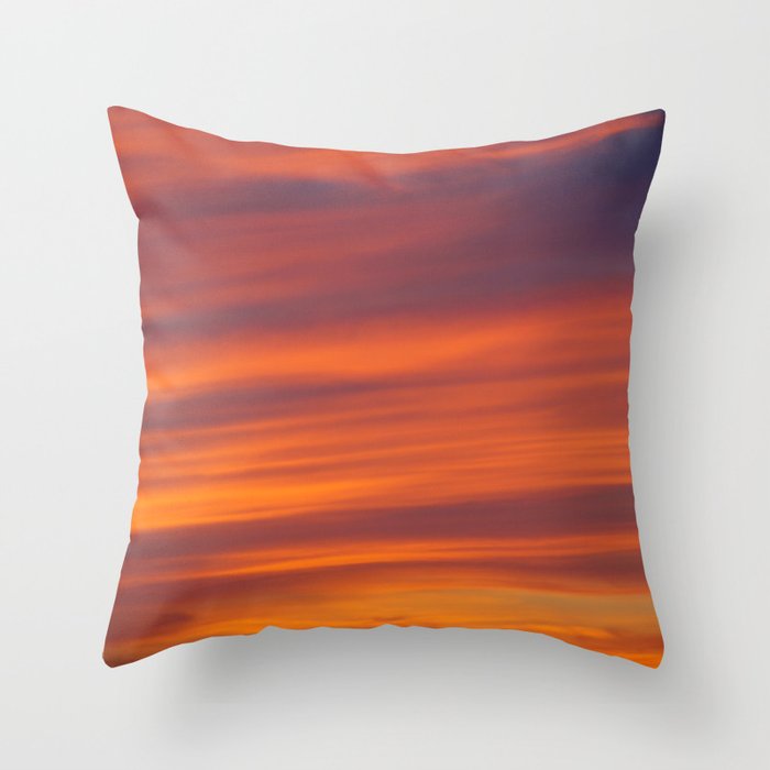 The Red Sunset Throw Pillow