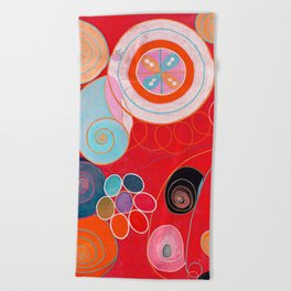 The Ten Largest, Group IV, No.4, Red by Hilma af Klint Beach Towel