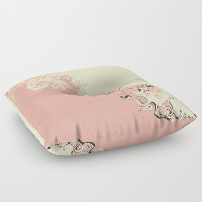 Rose and Gold Floor Pillow