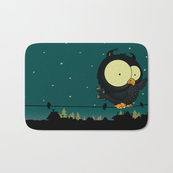Little owl Bath Mat