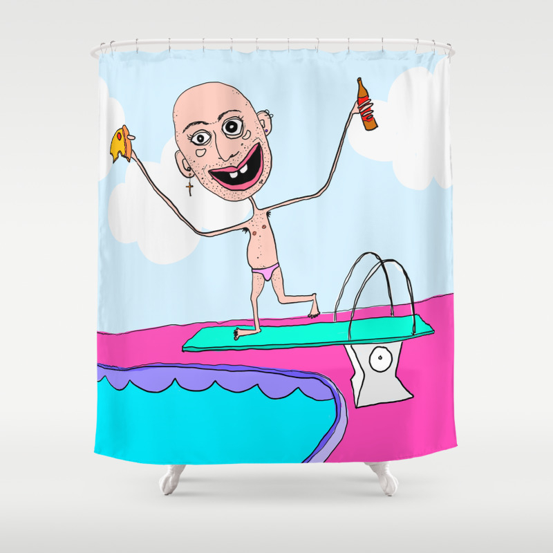 Diver Shower Curtain By Heygypsy Society6, Diver Shower Curtain