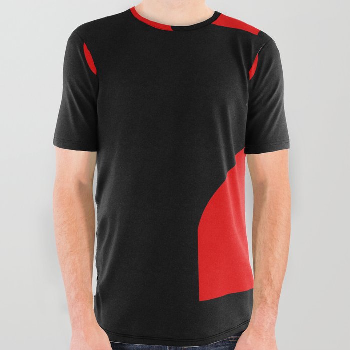 Number 2 (Red & Black) All Over Graphic Tee