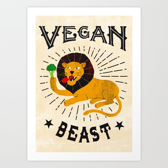Vegan beast Art Print