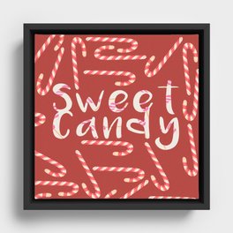 Love Sweet Candy Framed Canvas