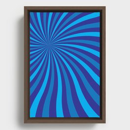 Blue Swirl Framed Canvas