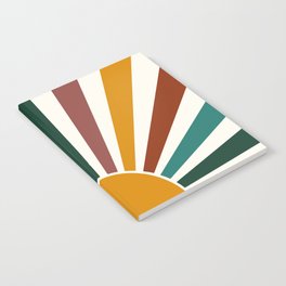 Multicolor retro Sun design 7 Notebook