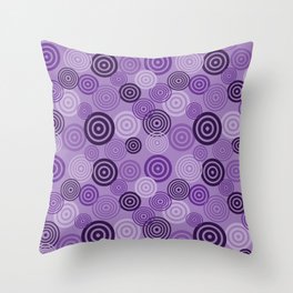 65 MCMLXV Cosplay Purple Bullseye Target Practice Pattern Throw Pillow