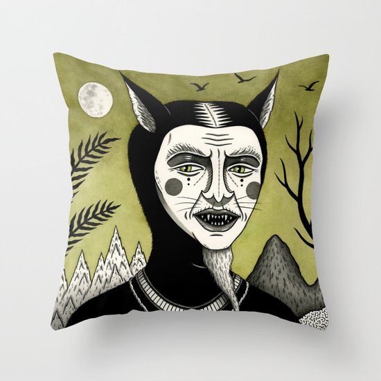 Twilight Green Throw Pillow