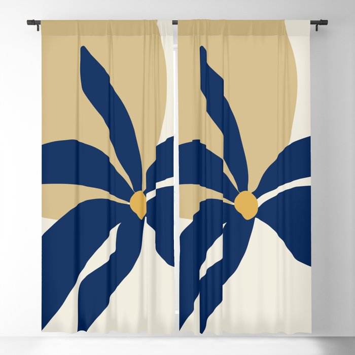 The Flower And The Sun, Floral Prints Blackout Curtain