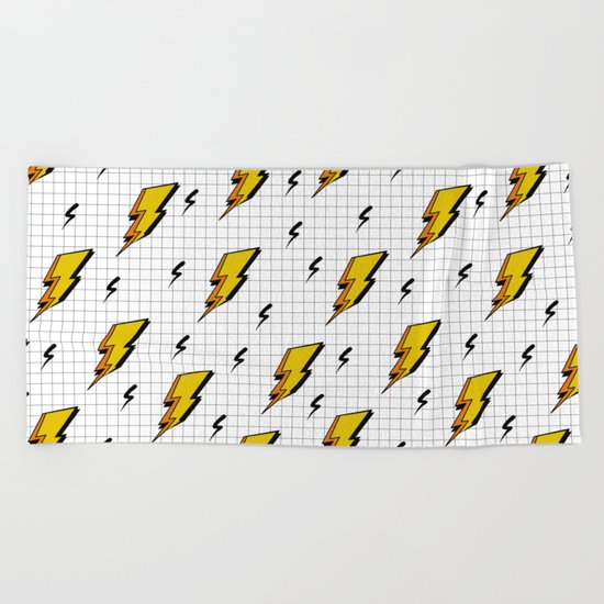 Pop art for streak of lightning Beach Towel